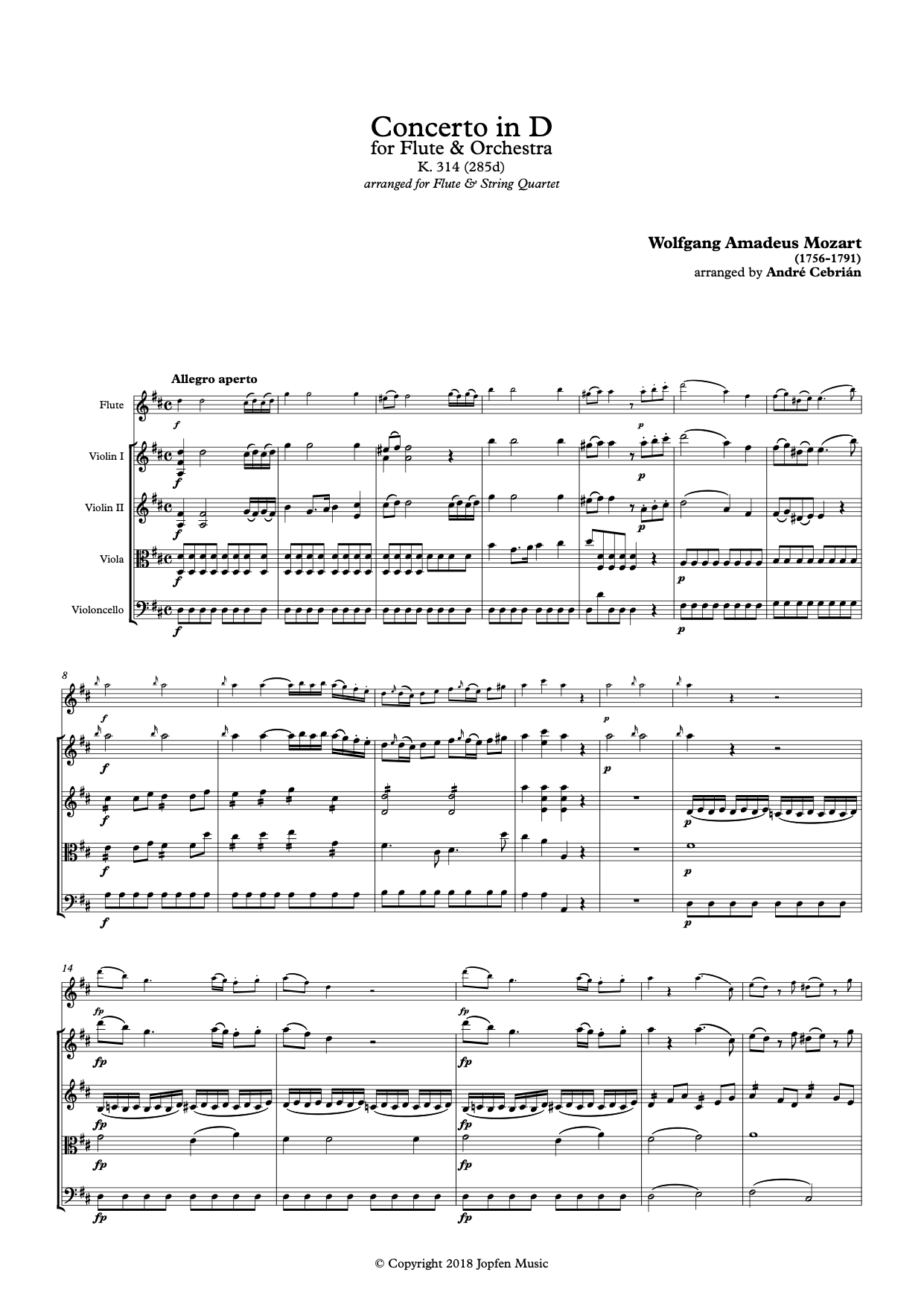 Mozart flute sale
